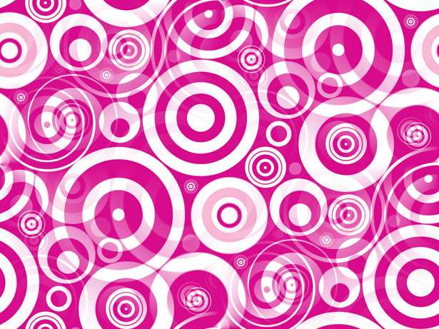 wallpaper retro. Pink Retro Circles