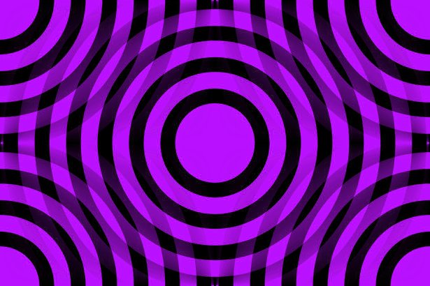 Purple And Black Interlocking Concentric Circles