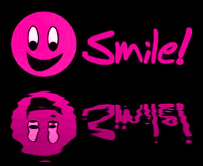 cool smiley face backgrounds. Reflecting Pink Smile