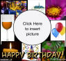 Click here to browse our collection of Happy Birthday kimis which you can customize at imikimi.com by adding your own photos and text to send a personalized birthday message. This kimi features a birthday collage with flowers, balloons, candles, gifts and butterflies. The comment reads: Happy Birthday!