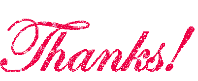 Another Thanks image: (red_script_thanks) for MySpace from ZingerBug.com