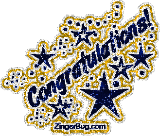 Another congratulations image: (Congratulations_navy_gold_glitter) for MySpace from ZingerBug.com