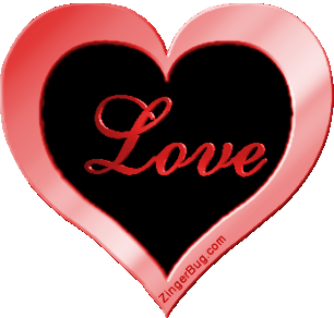 Heart pictures of love in red