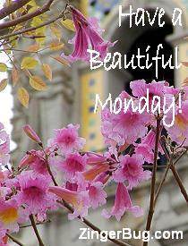Monday flowers Glitter Graphic, Greeting, Comment, Meme or GIF