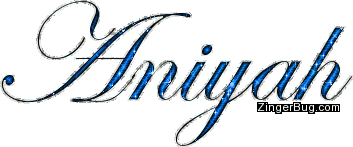 Aniyah Blue Glitter Name Glitter Graphic, Greeting, Comment, Meme or GIF