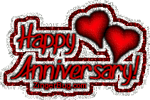 Click to get the codes for this image. Anniversary 2 Hearts Glitter Text Graphic, Happy Anniversary, Hearts Graphic Comment and Codes for MySpace, Friendster, Orkut, Piczo, Xanga or any other website or blog.