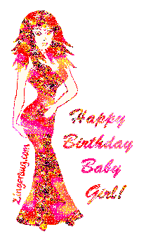 happy birthday baby girl red doll myspace glitter graphic comment
