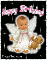 Image result for Birthday Baby Angel graphics