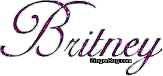 Britney Pink Glitter Name Glitter Graphic, Greeting, Comment, Meme or GIF