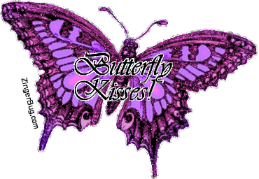 Click to get the codes for this image. Butterfly Kisses Purple Glitter Butterfly Graphic, Butterfly Kisses, Hugs and Kisses, Animals Butterflies Bugs Graphic Comment and Codes for MySpace, Friendster, Orkut, Piczo, Xanga or any other website or blog.