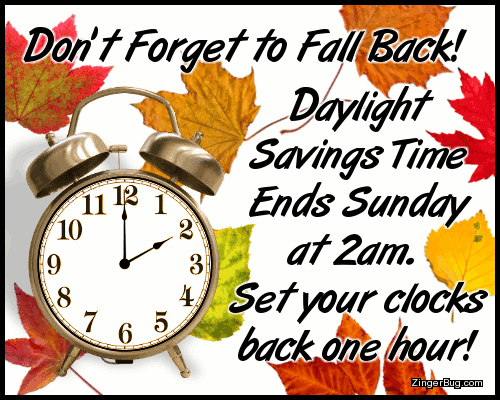 clipart time change fall back - photo #14