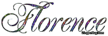 florence name glitter colored multi graphic gif