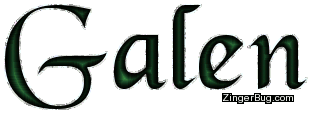 Galen Green Glitter Name