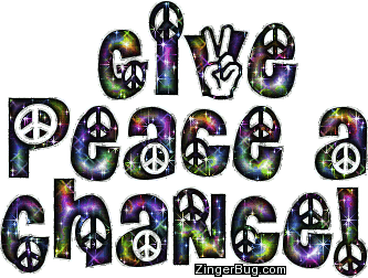 give_peace_a_chance_multi_colored_peace_sign_glitter_text.gif