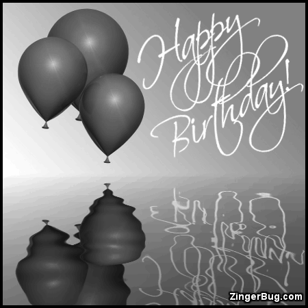 black and white happy birthday