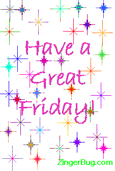 Have A Great Friday Stars Glitter Graphic, Greeting, Comment, Meme or GIF
