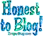 Honest to Blog! Blue green glitter words