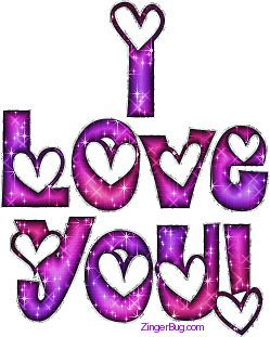 Love Heart Background on Graphic Comment  I Love You Pink And Purple Glitter Text With Hearts