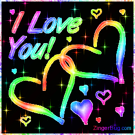Love Heart Background on Myspace Glitter Graphic Comment  I Love You Rainbow Hearts Stars