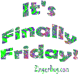 happy friday in glitter 