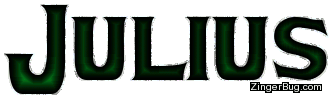 julius name glitter green graphic