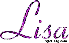 Glitter Graphic of the Girl's Name Lisa