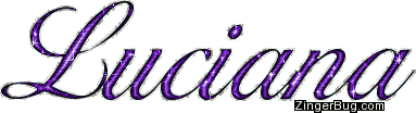 Luciana Purple Glitter Name Glitter Graphic, Greeting, Comment, Meme or GIF