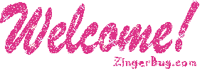 Click to get the codes for this image. Pink Script Glitter Text: Welcome!, Welcome Graphic Comment and Codes for MySpace, Friendster, Orkut, Piczo, Xanga or any other website or blog.