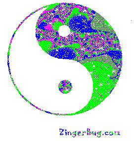 Click to get the codes for this image. Glitter Graphic of a Yin Yang Sign.