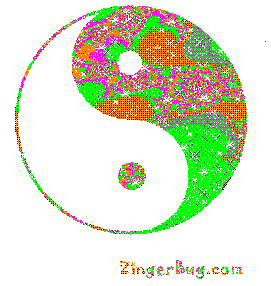 Click to get the codes for this image. Glitter Graphic of a Yin Yang Sign.