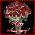 Click here to browse MySpace Anniversary Comments. Tell your sweetie how your love has grown. This glitter features 2 dozen red roses and reads: Happy Anniversary!