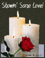 Show some love with these great MySpace comments. This beautiful graphic features 3 animated candles with a red rose and reads: Showin' Some Love!