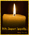 Click here to browse all of our sympathy and memorial MySpace comments. Send sympathy, condolences and memorial remembrances with these thoughtful comments. This glitter graphic features an animated candle with the ocmment: With Deepest Sympathy