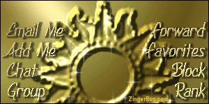 Click to get the codes for this image. This MySpace Contact Table (Contact Box) features a glitter graphic of a golden foil sun.
