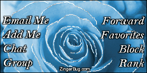 Click to get the codes for this image. This MySpace Contact Table (Contact Box) features a glitter graphic of a blue rose with silver glitter on the tips of each petal.