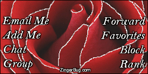 Click to get the codes for this image. This MySpace Contact Table (Contact Box) features a glitter graphic of a red rose with silver glitter on the tips of each petal.