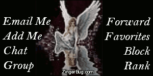Click to get the codes for this image. This MySpace Contact Table (Contact Box) features a glitter graphic of an angel seated by the edge of an animated pool.