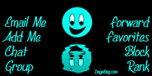 Click to get the codes for this image. This MySpace Contact Table (Contact Box) features a cute aqua colored smiley face reflected in an animated pool.