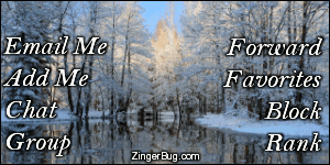Click to get the codes for this image. This MySpace Contact Box (Contact Table) features an animated photograph of a beautiful winter lake with moving reflections in the water.
