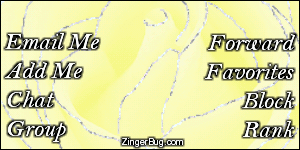 Click to get the codes for this image. This MySpace Contact Table (Contact Box) features a glitter graphic of a yellow rose with silver glitter on the tips of each petal.