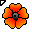Click to get this Cursor. Orange Red Flower Cursor, Flowers Custom Cursor for Internet or Windows