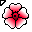 Click to get this Cursor. Red and White Flower Cursor, Flowers Custom Cursor for Internet or Windows
