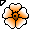 Click to get this Cursor. Orange and White Flower Cursor, Flowers Custom Cursor for Internet or Windows