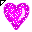 Click to get this Cursor. Purple Glitter Heart Cursor, Hearts  Love CSS Web Cursor and codes for any html website, profile or blog.