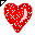 Click to get this Cursor. Red Glitter Heart Cursor, Hearts  Love CSS Web Cursor and codes for any html website, profile or blog.
