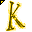 Click to get this Cursor. Yellow Letter K Glitter Cursor, Letter K CSS Web Cursor and codes for any html website, profile or blog.