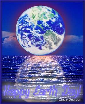 Another EarthDay image: (earth_reflected) for MySpace from ZingerBug.com