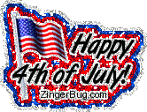 Another July4 image: (july_4_glitter_with_flag) for MySpace from ZingerBug.com