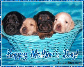 Another MothersDay image: (mothers_day_puppies) for MySpace from ZingerBug.com