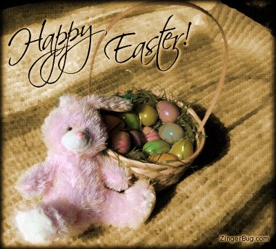 Happy Easter Bunny With Basket happy easter bunny pictures. Happy Easter Bunny With Basket
